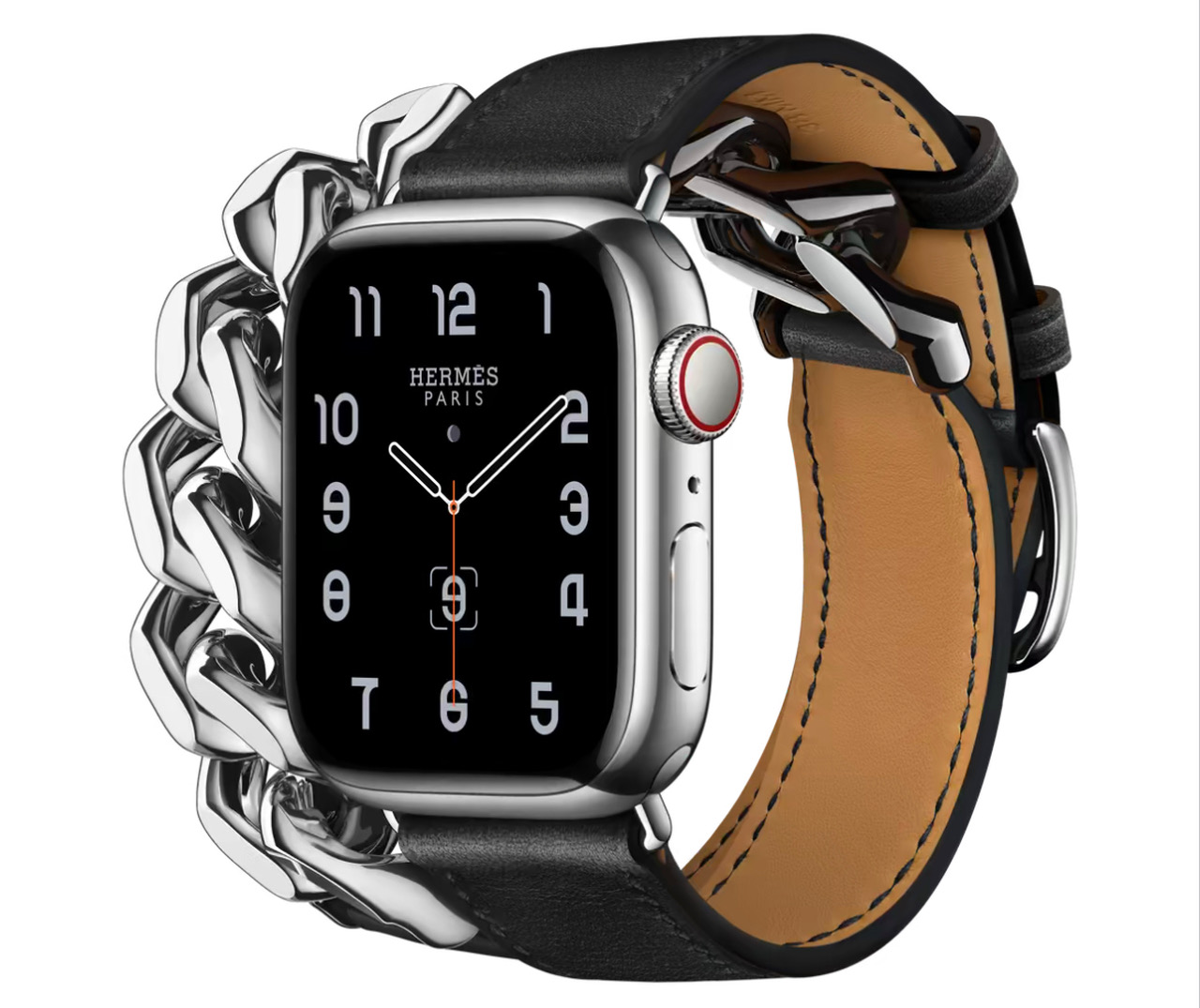 アップルウォッチ エルメス ラバーバンド 黒 45mm Apple Watch