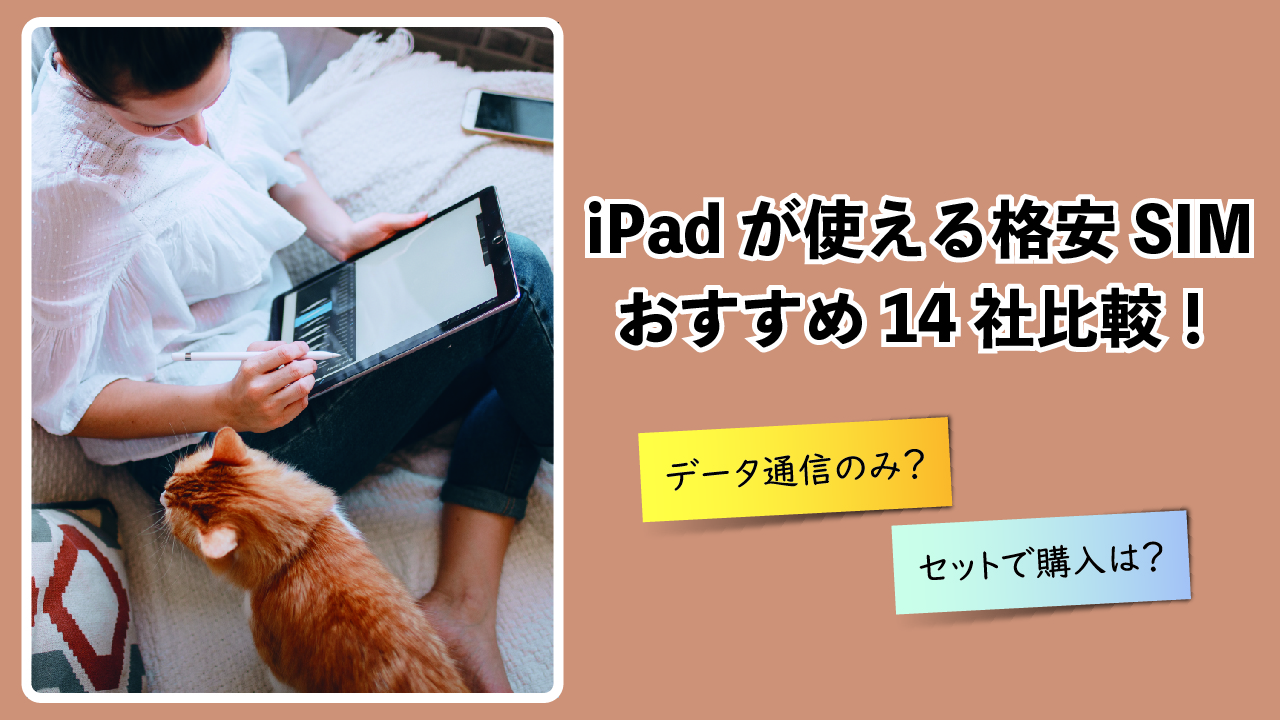 iPadが使える格安SIMおすすめ14社比較！セットで購入できる・データ