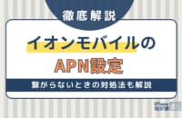 イオンモバイルのAPN設定！繋がらないときの対処法